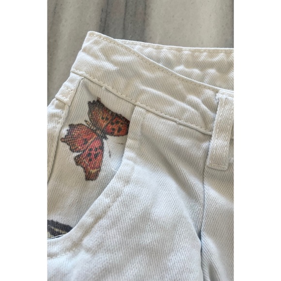 Butterfly White High Rise Jeans/Denim Pants XS - Picture 4 of 7